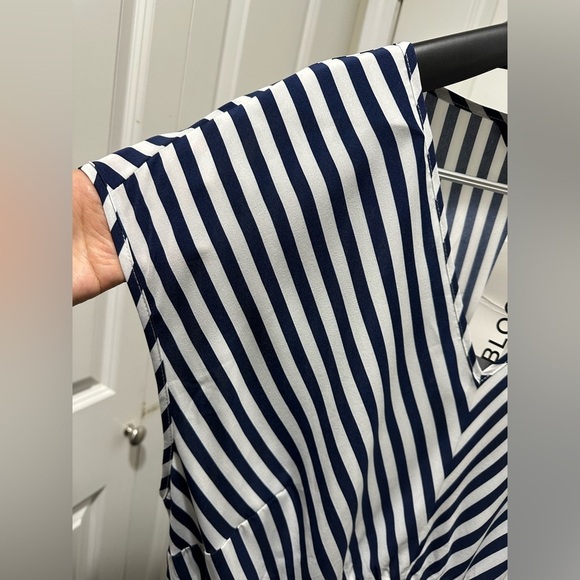 BloomChic Plus Size 2XL Striped Shirred Dolman Sleeve Dress us18-20 - Picture 4 of 6